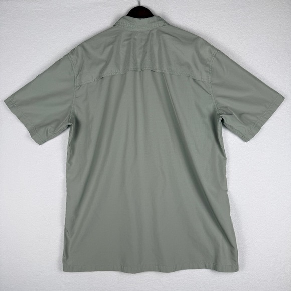 Eddie Bauer Sport Shop Shirt Mens XLT Short Sleeve Vented‎ Zipper Chest Pockets - Picture 3 of 11